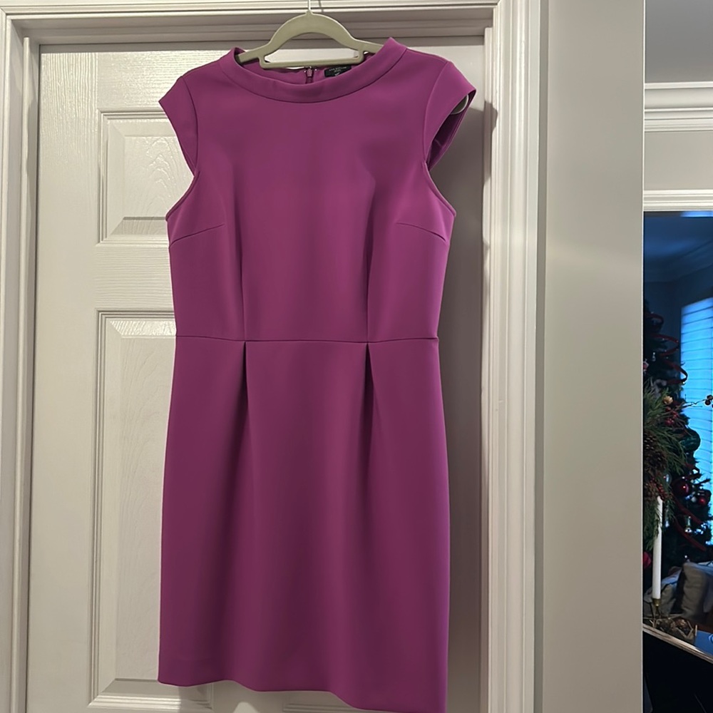 Ann Taylor Magenta Dress Size: 10 petite